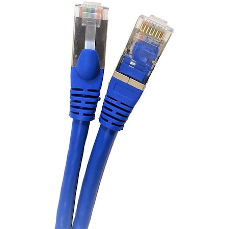 Micro 25 ft. CAT 7 SFTP Double Shielded RJ45 Snagless Ethernet Cable, Blue MI332946